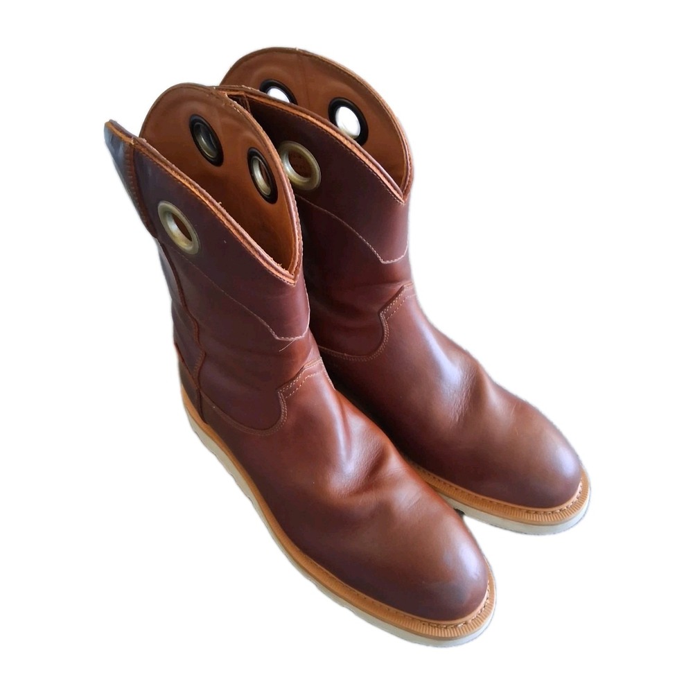 Tecovas Longhaul Roper Boots Men's 13 D Brown Leather Work Comp Toe Waterproof